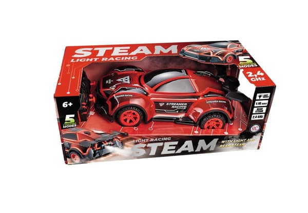 Steam Light Racing Radiostyret bil 1:16 rød