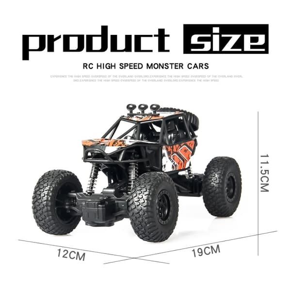 Radiostyret Off-Road Bil / Crawler – Orange