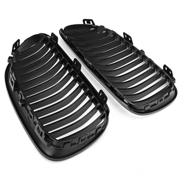 2 STK mat sort nyregitter foran til BMW E92 E93 3-serie 2-dørs 2010-2013(matsort)
