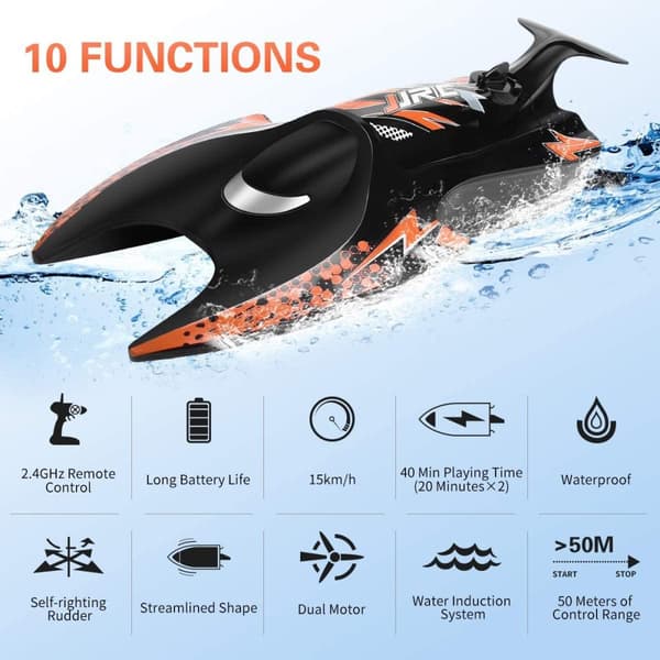USB-lataus 2.4G Electric RC Boat Water Lelut lapsille Lahja
