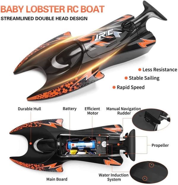 USB-lataus 2.4G Electric RC Boat Water Lelut lapsille Lahja