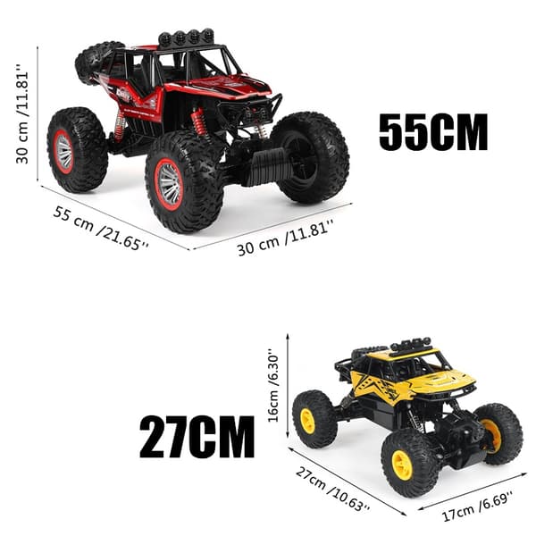 55cm 1:8 RC Car 2.4G 4WD Led Light Racing Kaukosäädin Kuorma-ajoneuvo Maastoautolelu 2 akulla(sininen, 55cm)
