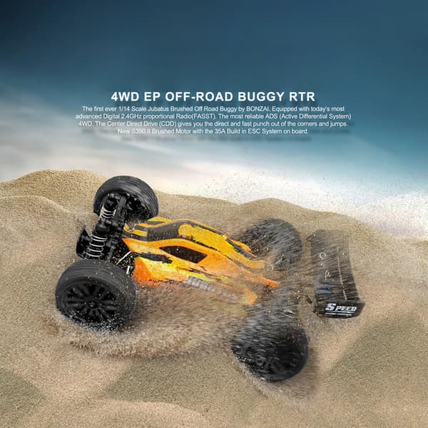 1:14 RC Car Bonzai 141600 4WD Fjärrkontroll Bil Snabbhastighet Toy Off Road Shock
