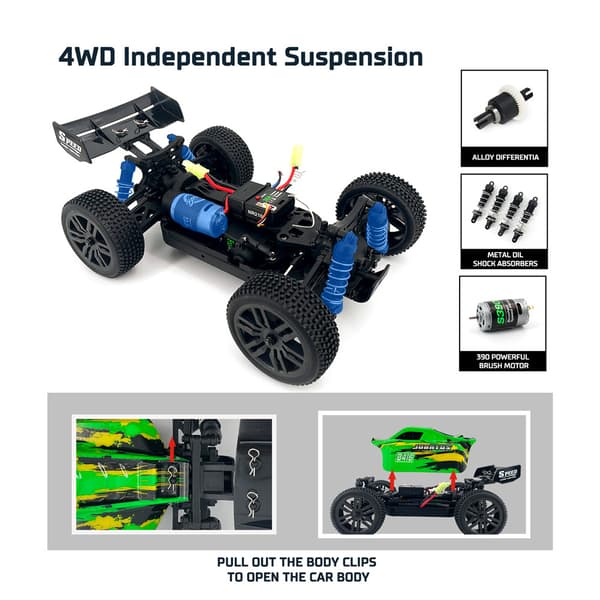 1:14 RC Car Bonzai 141600 4WD Fjärrkontroll Bil Snabbhastighet Toy Off Road Shock
