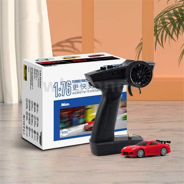 RC Legetøjsbil Turbo 2,4 GHz Racing Multicolor Mini Speed ​​LED RC Fjernbetjening Legetøjsbil