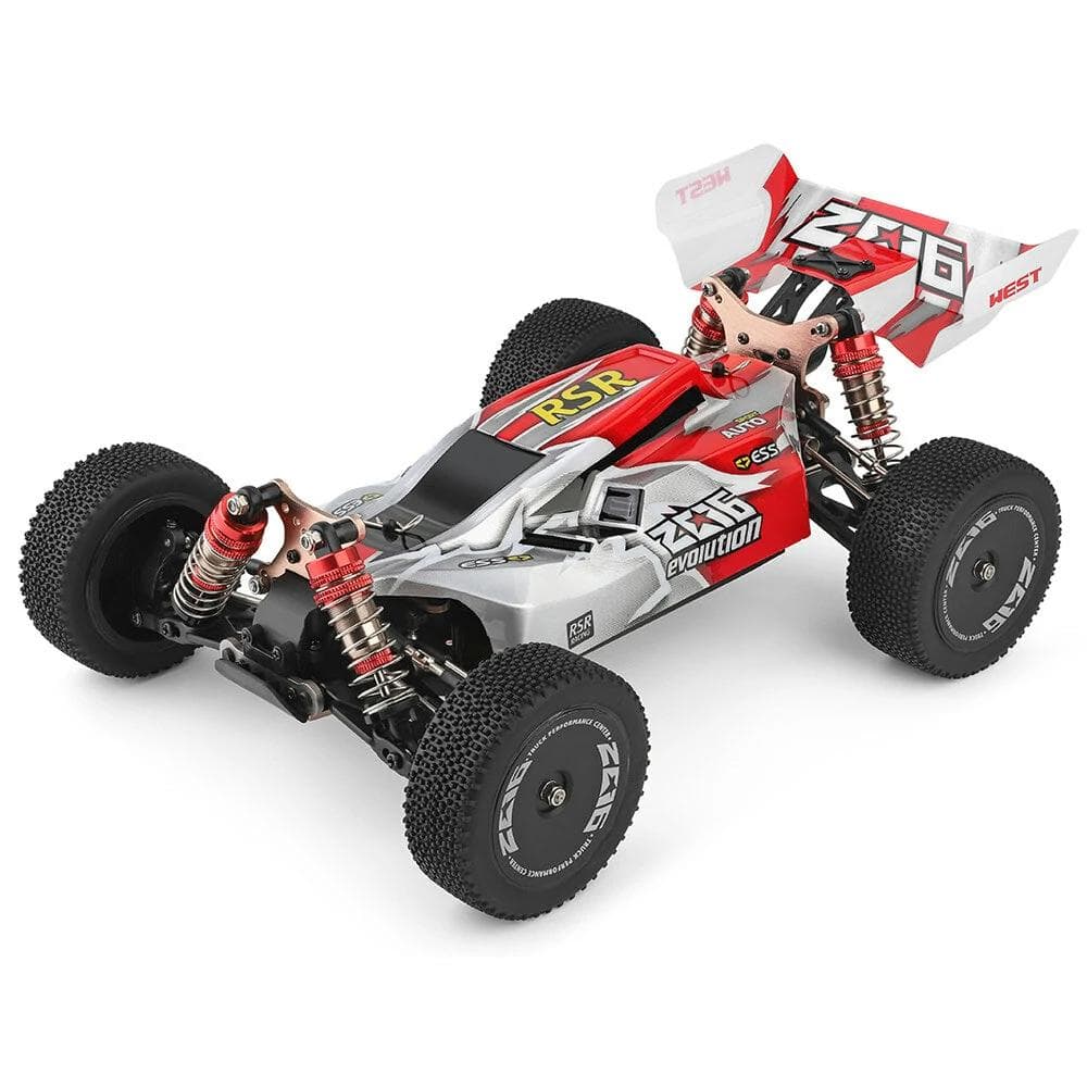 144001 4wd RC Off Road Buggy - 3 batterier - skala 1/14 - komplett med batteri och laddare - Röd