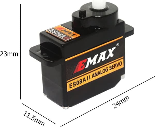 EMax ES08A II 8.6g med 15T til reservedele til Axial SCX24 RC - Tilbehør til fjernstyret legetøj Analog servo med plastgear