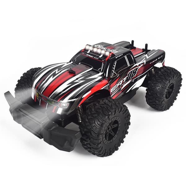 All Terrain RC Car RTR Electric Vehicle med 2,4 GHz fjärrkontroll LED-lampor och flera uppladdningsbara batterier Off Road RC Crawler 20 Min Play Stor