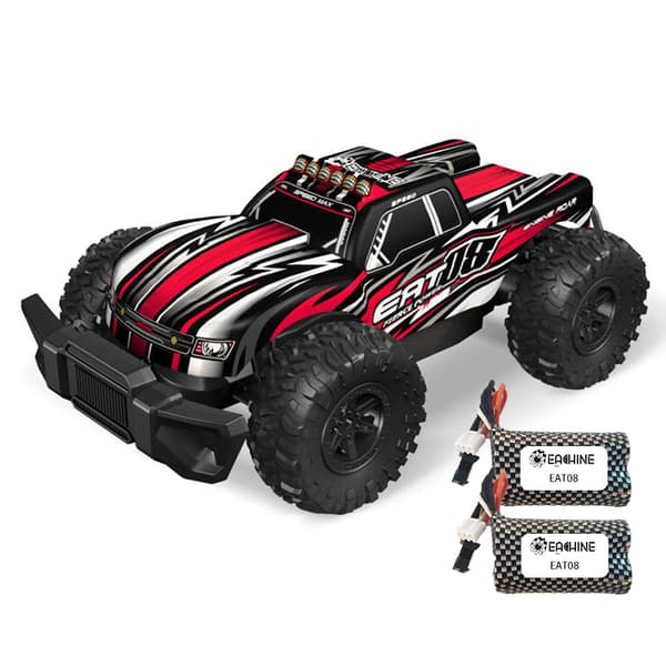 All Terrain RC Car RTR Electric Vehicle med 2,4 GHz fjärrkontroll LED-lampor och flera uppladdningsbara batterier Off Road RC Crawler 20 Min Play Stor