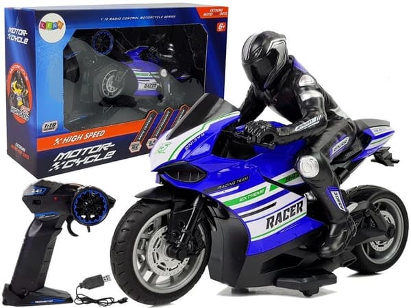 RC Motorcykel - 2,4 GHz - 35 m Rækkevidde - Blå
