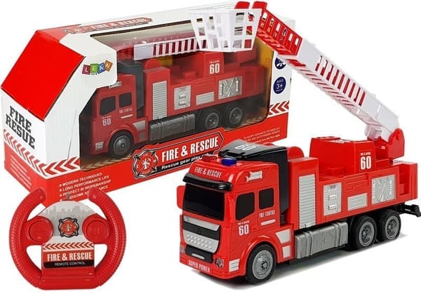 Tikkailla ohjattava paloauto RC - 27 x 8,5 x 10,5 cm