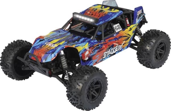 Reely Stagger Brushed 1:10 RC Car Electric Buggy 4WD 100% RTR 2,4 GHz Inkl. batteri, laddare och batterier till sändaren