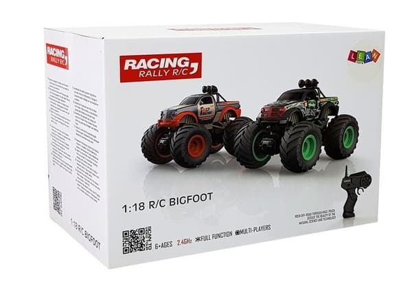 RC monstertruck - kontrollerbar terrängbil - 2,4 Ghz 1:18 - gul