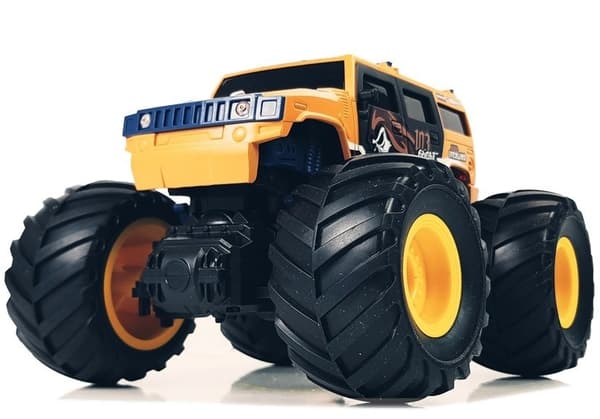 RC monstertruck - kontrollerbar terrängbil - 2,4 Ghz 1:18 - gul