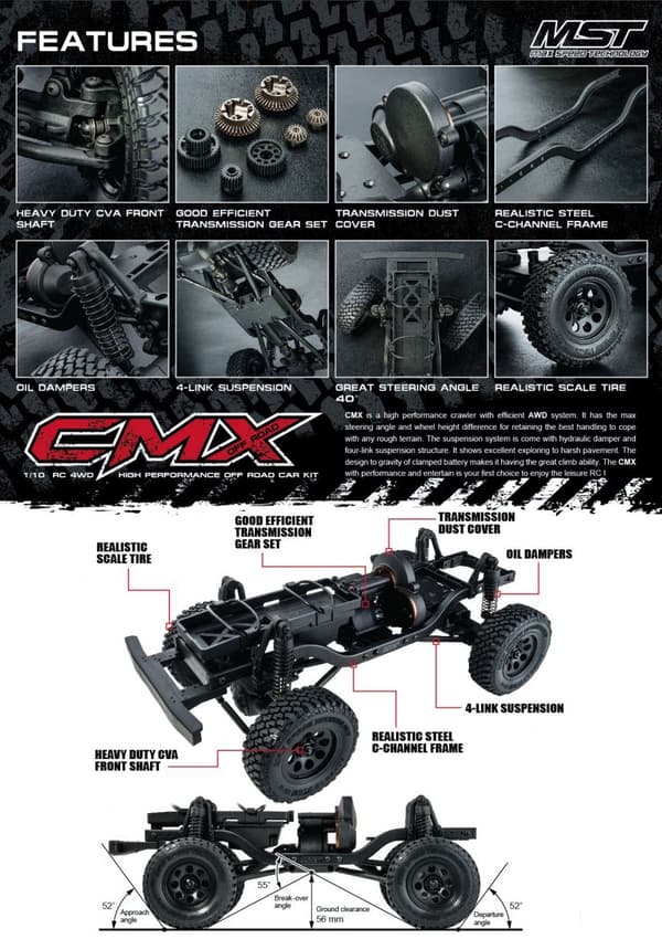 MST CFX 4WD Off-Road Car RTR (DL1)