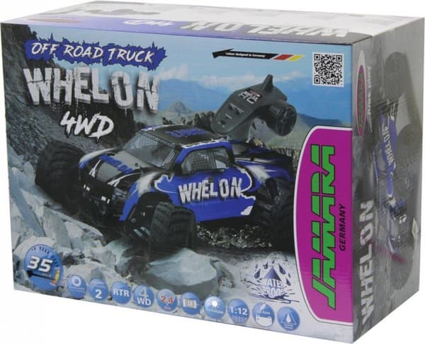 Jamara JAM-053355 R/c 4wd Whelon Rtr / 4-wd / Med kullager / Vattentät 2,4 Ghz Kontroll 1:12 Blå