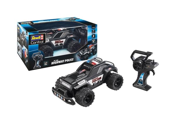 Revell Highway Police Sort RC Modelbil Elektrisk udrykningskøretøj RtR 2,4 GHz (24455)