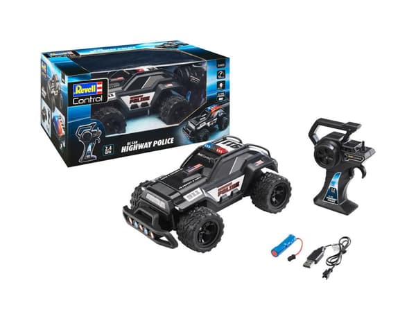 Revell Highway Police Sort RC Modelbil Elektrisk udrykningskøretøj RtR 2,4 GHz (24455)
