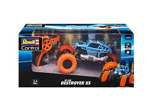 Revell Control 24594 RC Car Crawler Destroyer XS GHz Fjärrkontroll Frontbelysning 1:18 23,5 cm Fjärrkontroll Bil Blå