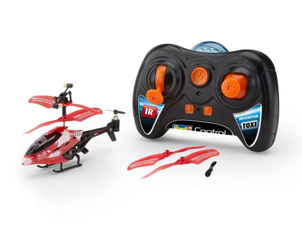 Revell Control 23841 RC Helicopter RTF, fjernstyret helikopter til begyndere, 3-CH IR fjernbetjening, nem at flyve, elektrisk gyro, meget stabil, USB