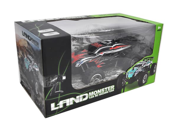 Land Monster 1:24 Radiostyrd Truggy 2.4G Röd