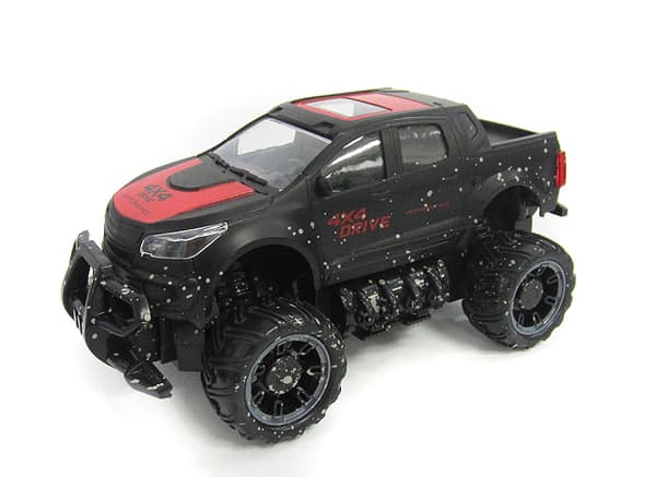 Radiostyrd Mud Off-Road Truck 1:18 Sort/Rød, 2.4G