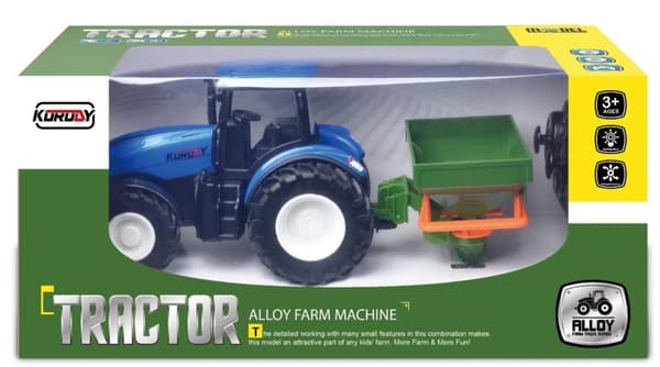 Radiostyrd Traktor m/spridare 1:24 Alloy 2.4G