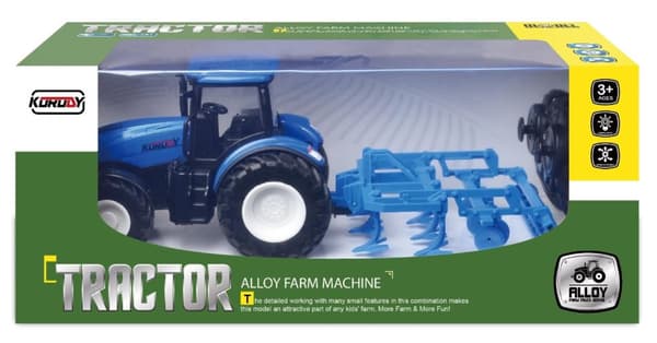 Radiostyrd Traktor m/plog 1:24 Alloy 2.4G