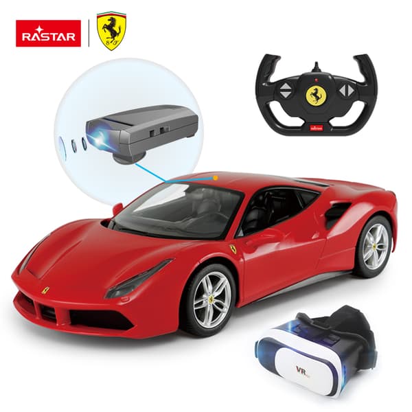 Ferrari  488 GTB Radiostyrd Bil m/VR briller + Kamera 1:14