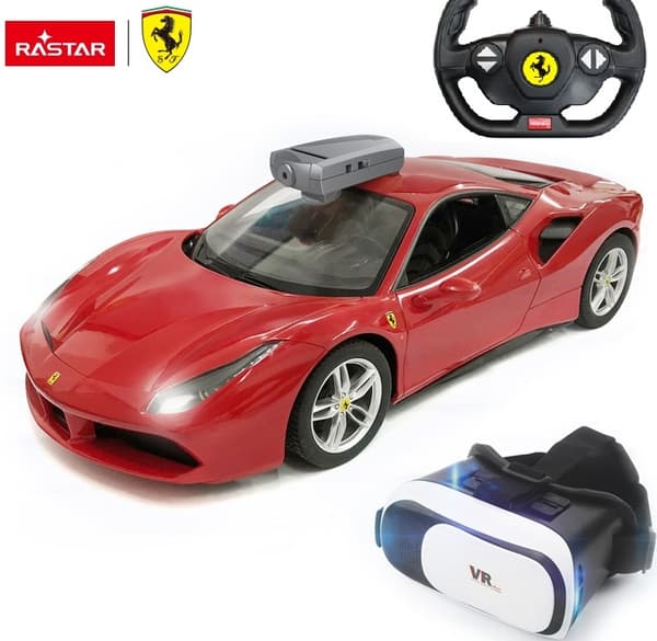 Ferrari  488 GTB Radiostyrd Bil m/VR briller + Kamera 1:14