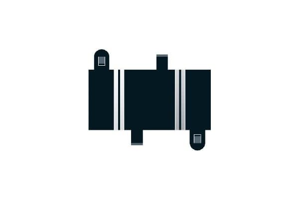 SCALEXTRIC Short Straight 78mm (2 per bag)