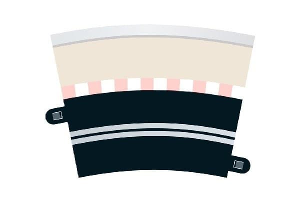 Scalextric 4 enkeltsporede kurver