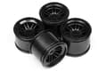 Miniatyrbillede 1 af 6: HPI Ft01 Wheel Set (Black/Front 2Pcs/Rear 2Pcs)