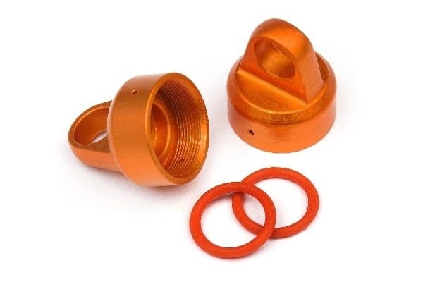 Toppstøtdeksel i aluminium (oransje/2 stk.)
