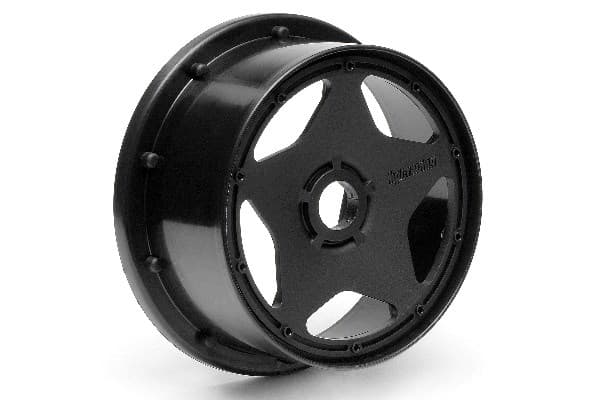 Super Star-hjul svart (120X60Mm/2 stk.)