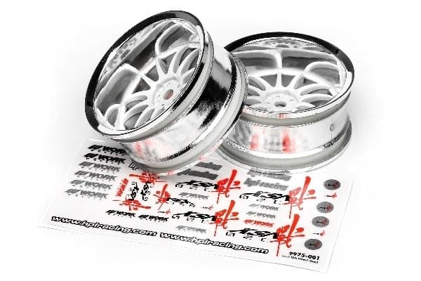 HPI Work Xsa 02C Wheel 26Mm Chrome/White (9Mm Offset)