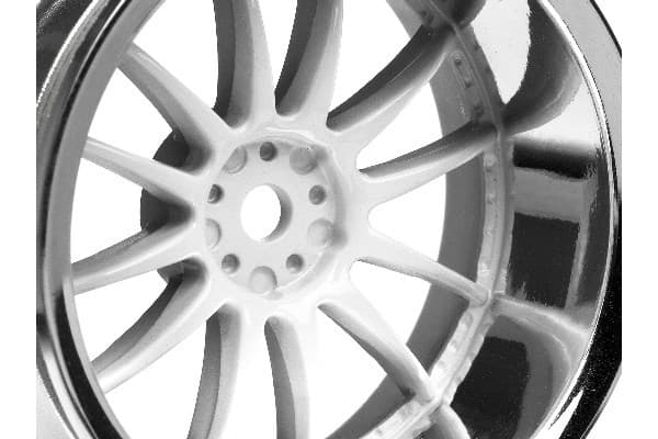 HPI Work Xsa 02C Wheel 26Mm Chrome/White (9Mm Offset)