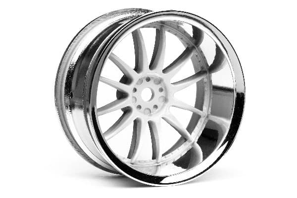 HPI Work Xsa 02C Wheel 26Mm Chrome/White (9Mm Offset)