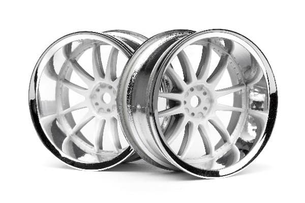 HPI Work Xsa 02C Wheel 26Mm Chrome/White (9Mm Offset)