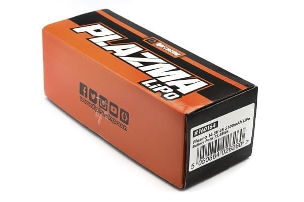 Plazma 14,8V 5100mAh 40C LiPo batteripakke 75,48Wh