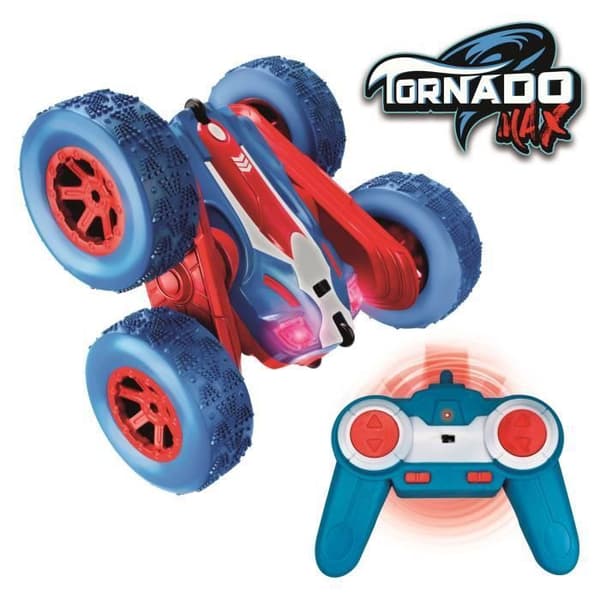 Radiostyrd bil - Xtrem Raiders - Tornado Max - Röd och blå - 360° - Blande - Från 8 år och uppåt