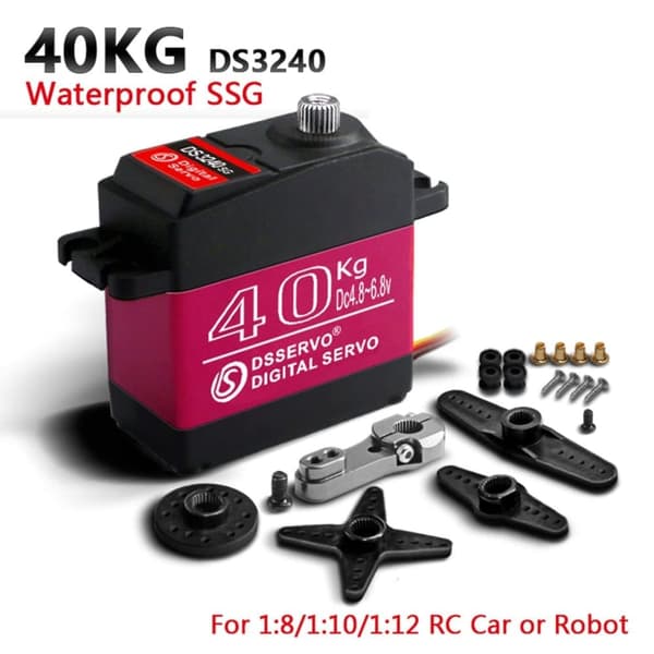 Dsservo DS3240 7.4V 40KG med 25T kammar för Model 1/10 (180 grader) - Tillbehör till Fjärrstyrda Leksaker Digital servomotor