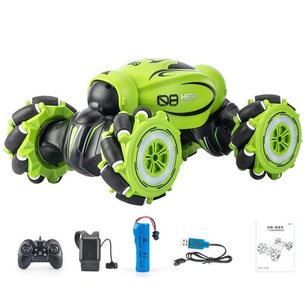D876 1:16 4WD RC Car Off Road Drift Racing Gele Induktio Musiikki Light Twist High Speed Stunt muotoutuva