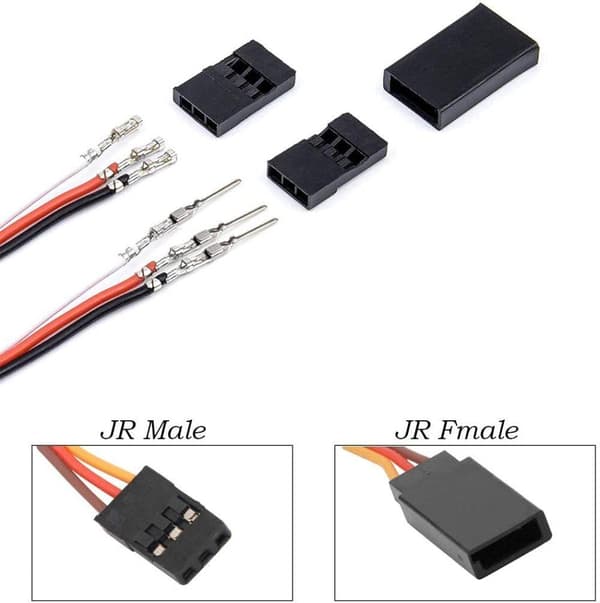 Yunique 30stk stik han & hun, JR stik, servo 3-pin 2.54mm RC stik - tilbehør til fjernbetjening legetøj
