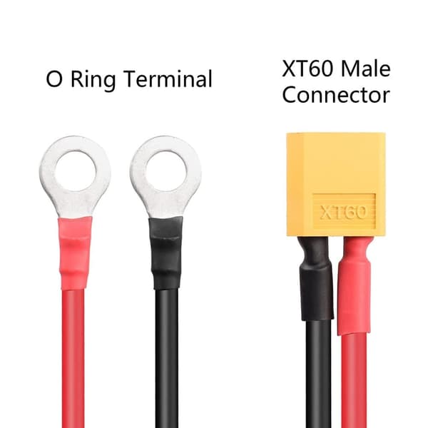 XT60 A O-ring XT60 han A O-ringstikkabel med 1 Mt 12AWG til RC Lipo-batteri FPV (1M) - Tilbehør til fjernbetjening legetøjskabel