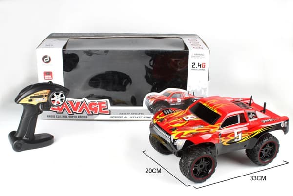 Savage Fjärrstyrd Truggy 1:16 2.4G, Röd