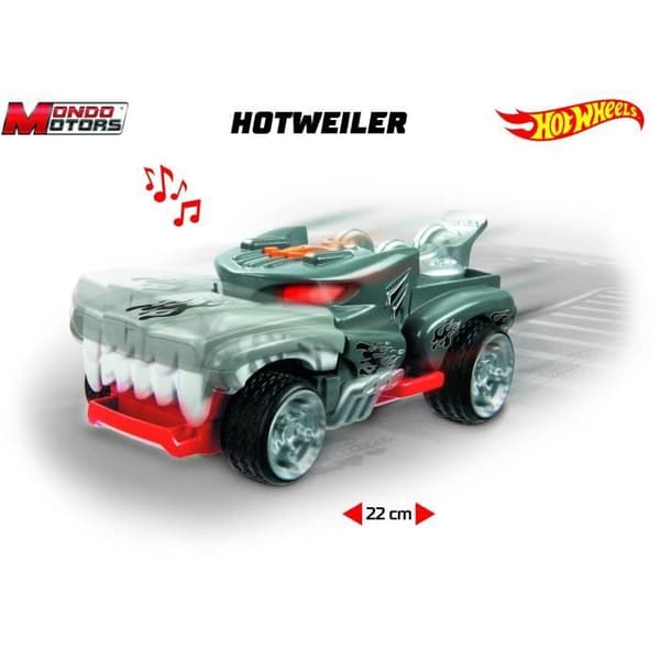 Motordrivet fordon - Mondo Motors - Ljud och ljus - Hot Wheels Monster Action Hotweiler - 23cm