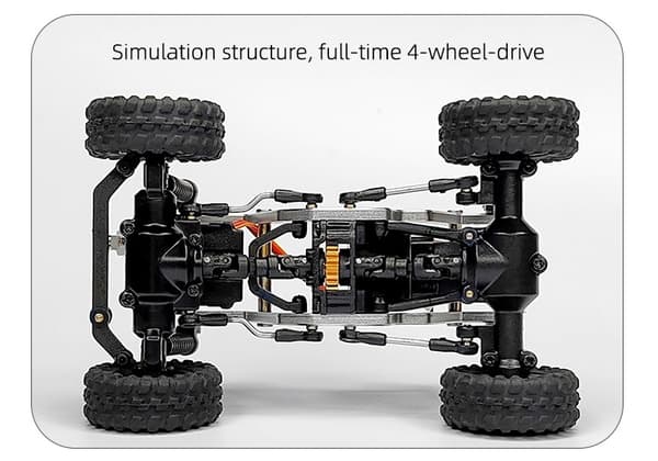 Mini Crawler 4WD 1/43 Gul - RTR