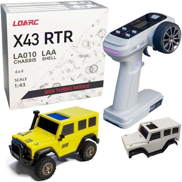 Mini Crawler 4WD 1/43 Gul - RTR
