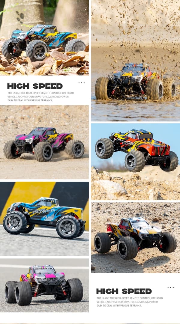 Guokai 1:16 4WD MonsterTruck Radiostyrd  Off-Road  2,4Ghz 35 km/h, Blå